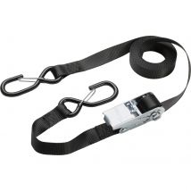 Master Lock Ratchet Tie Down S Hook Straps 5000mm Black Pack of 1