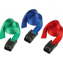Masterlock Tie Down Lashing Straps 2500mm Assorted Pack of 2
