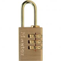 Masterlock Brass Finish Combination Padlock 20mm Standard