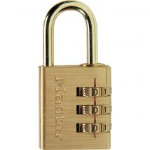 Masterlock Brass Finish Combination Padlock 30mm Standard