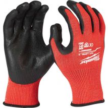 Milwaukee Cut Level 3 Dipped Work Gloves Black / Red S Pack of 12