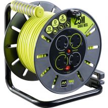 Masterplug 4 Socket PRO-XT Open Cable Extension Reel 240v 50m