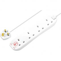 Masterplug 4 Socket Surge Protected Extension Lead 240v 2m