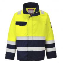 Modaflame Flame Resistant Hi Vis Jacket Yellow / Navy M
