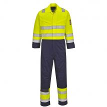 Modaflame Flame Resistant Hi Vis Overall Yellow / Navy S 32"