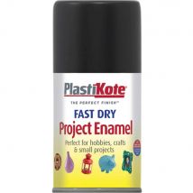 Plastikote Dry Enamel Aerosol Spray Paint Gloss Black 100ml