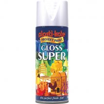 Plastikote Super Gloss Aerosol Spray Paint White 400ml