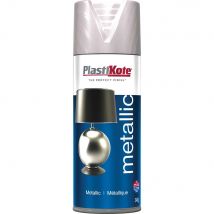 Plastikote Metallic Aerosol Spray Paint Nickel 400ml