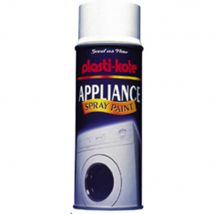 Plastikote Appliances Aerosol Spray Paint Enamel Gloss White 400ml