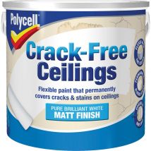 Polycell Crack Free Ceiling Paint Smooth Matt 2.5l