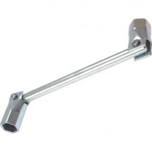 Priory 310 Double Ended Scaffold Spanner Whit 7/16" x 1/2" Round Steel Socket