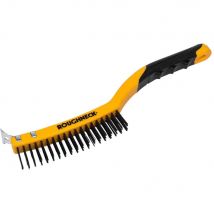 Roughneck Carbon Steel Soft Grip Wire Brush 3 Rows