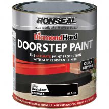 Ronseal Diamond Hard Door Step Paint Black 750ml