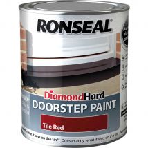 Ronseal Diamond Hard Door Step Paint Tile Red 750ml