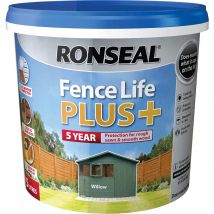 Ronseal Fence Life Plus 5 Year Protection Shed & Fence Paint Willow 5l