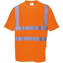 Portwest Mens Hi Vis Short Sleeve T Shirt Orange 5XL