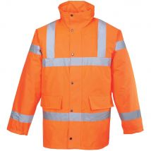 Oxford Weave 300D Class 3 Hi Vis Traffic Jacket Orange L