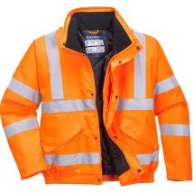 Oxford Weave 300D Class 3 GO/RT Hi Vis Bomber Jacket Orange 4XL