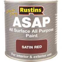 Rustins ASAP All Surface All Purpose Paint Red 500ml
