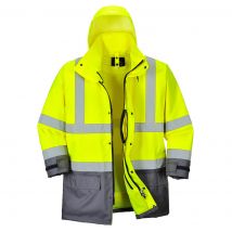 Oxford Weave 300D Class 3 Hi Vis 5-in1 Executive Jacket Yellow / Grey 2XL