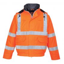 BizFlame Hi Vis Flame Resistant Rain Bomber Jacket