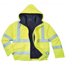 BizFlame Hi Vis Flame Resistant Rain Bomber Jacket