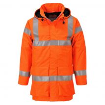 BizFlame Hi Vis Flame Resistant Rain Multi Lite Jacket Orange L