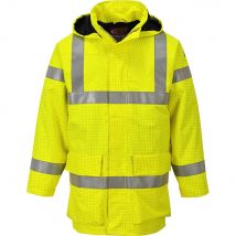 BizFlame Hi Vis Flame Resistant Rain Multi Lite Jacket Yellow L