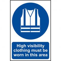 Scan Hi Vis Clothing Must Be Worn In This Area Sign 200mm 300mm Standard