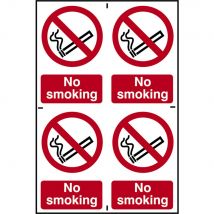 Scan No Smoking Sign Pack of 4 100mm 150mm Standard
