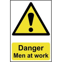 Scan Danger Men At Work Sign 200mm 300mm Standard