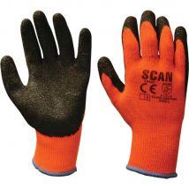 Scan Knitshell Thermal Latex Coated Gloves Orange / Black One Size