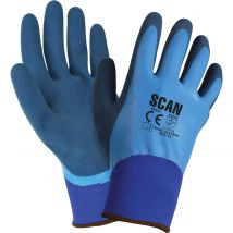 Scan Waterproof Latex Gloves Blue XL
