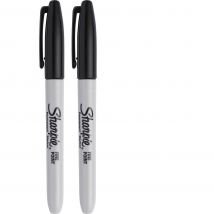 Sharpie Fine Tip Permanent Marker Pen Black Pack of 2