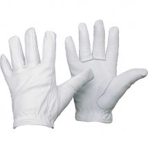 Kew Gardens Lined Leather Gardening Gloves Cream L Pack of 1