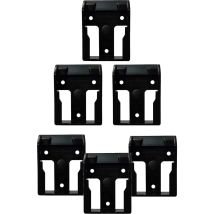 Stealth Mounts 6 Pack Battery Mounts for DeWalt 18-54V XR Tools Black