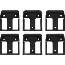 Stealth Mounts 6 Pack Battery Mounts for Makita 18V LXT Batteries Black