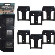 Stealth Mounts 6 Pack Battery Mounts for Makita 40V XGT Batteries Black