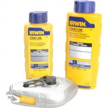 StraitLine Aluminium Chalk Line Reel Blue Chalk Refill 30m