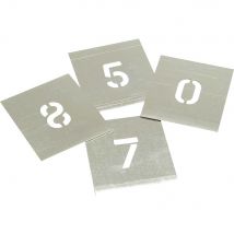 Stencils 8 Piece Zinc Number Stencil Set 3"
