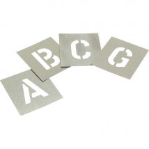 Stencils 27 Piece Zinc Letter Stencil Set 1" 1/2"