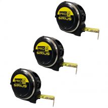 Sirius 3 Piece Pro 2 Tape Measure Set