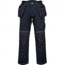 Portwest PW3 Mens Holster Work Trousers Navy / Black 30" 31"