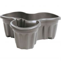 Town and Country Three Way Stackable Planter Pot 17l Grey