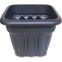 Town and Country Square Plastic Planter Pot Grey 25l