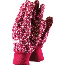 Town and Country Cotton Grip Garden Gloves Red M