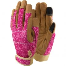 Town and Country Lux Fit Synthetic Leather Garden Gloves Pink S