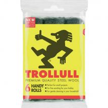 Trollull Handy Rolls Steel Wire Wool Pack of 6 Fine 40g