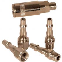 Sirius 5 Piece 1/4" BSP Air Line Male Coupling Set