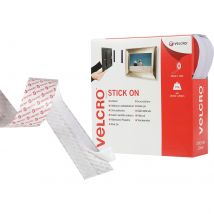 Velcro Stick On Tape White 20mm 10m Pack of 1